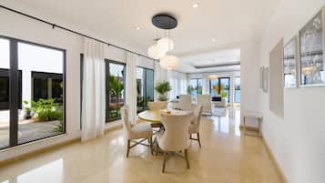 Luxury Villa, Balcony, Beach View | Living area