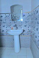 Shower, slippers, soap