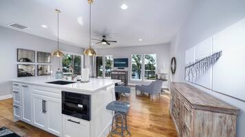 Microwave, oven, stovetop, dishwasher