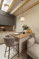 Villa Maja Aurelia in the centre Romantic Studio Apartment | 起居区 | 109-厘米智能电视（配备卫星频道）
