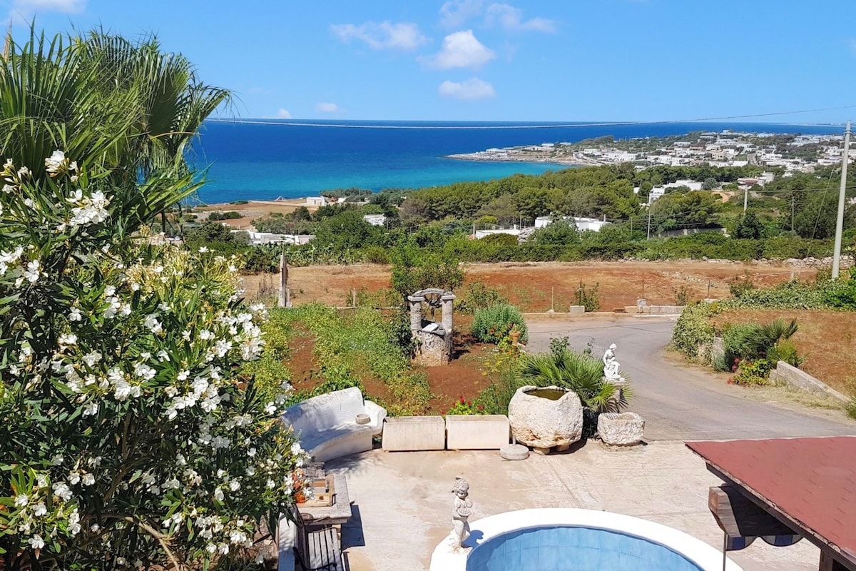 Familienapartment, 1 Schlafzimmer, Klimaanlage (Villa Felloniche Sea-View Studio with) | Unterkunftsgelände