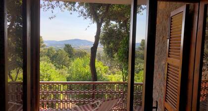 Romantic villa surrounded by Mediterranean bush and silence, sea view
