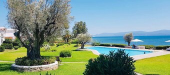 Designer’s beachfront house w/pool and fireplace