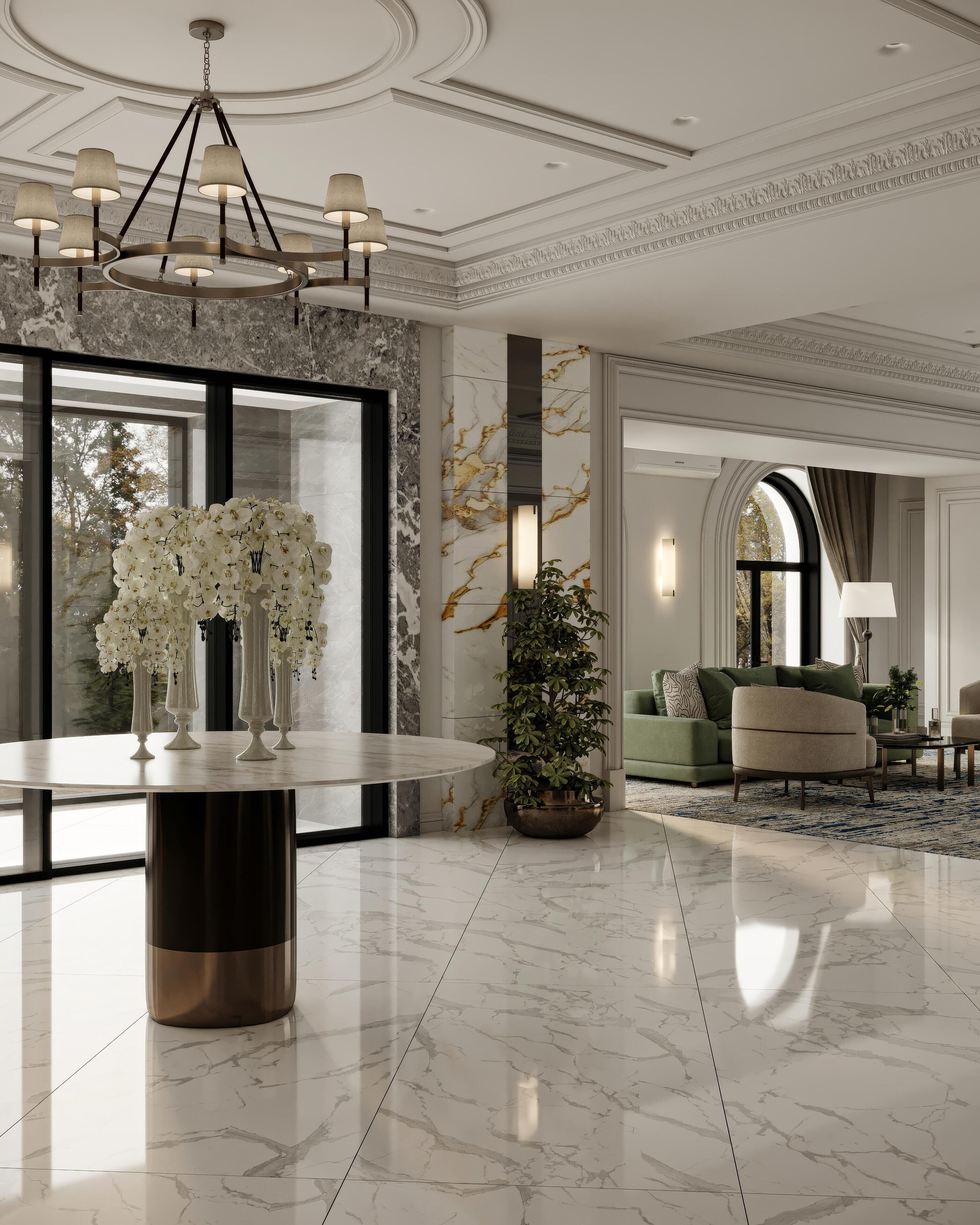 Zona de estar del vestíbulo