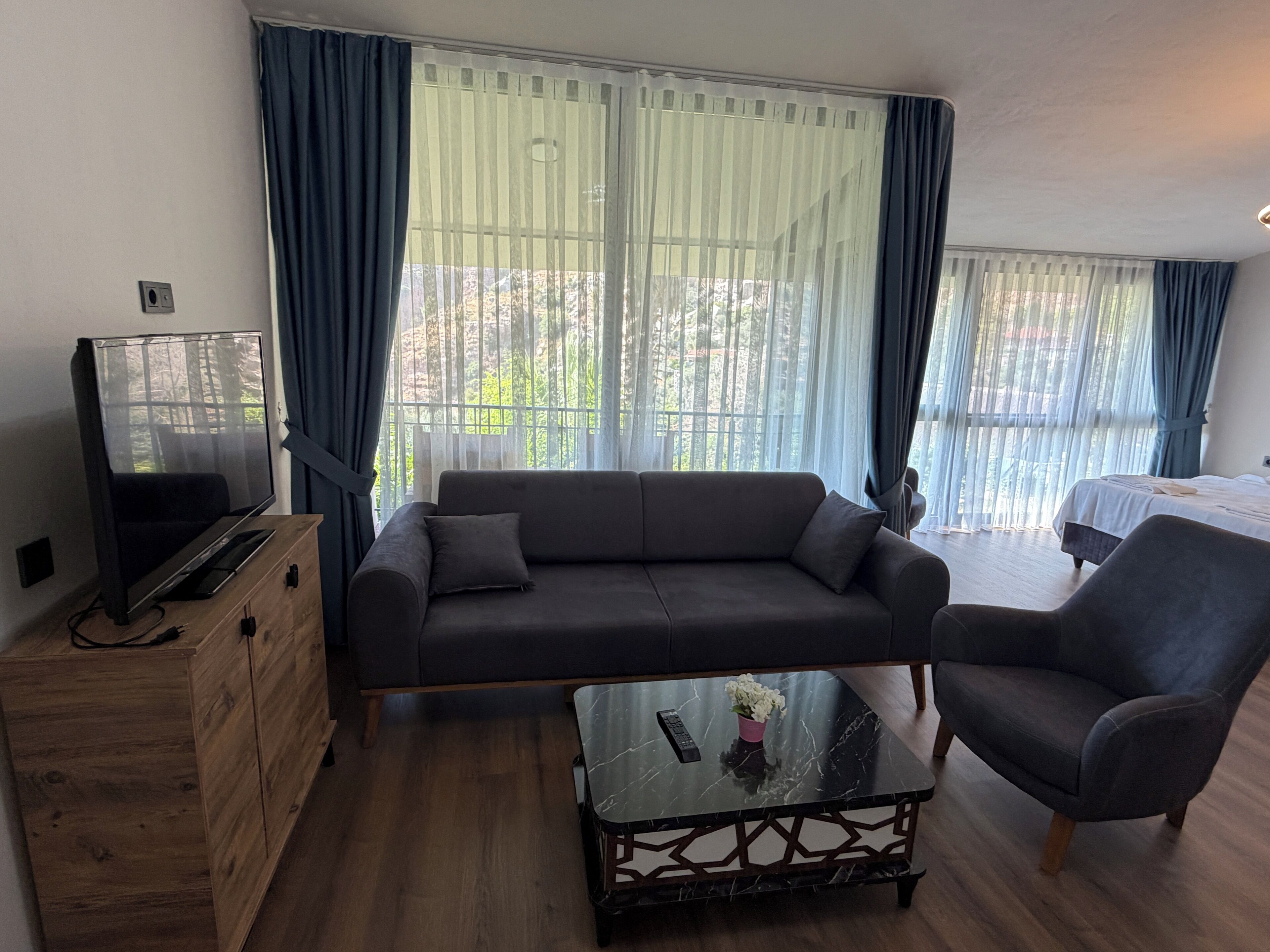 Junior Suite, 1 Katil Raja (King) dengan Katil Sofa, Non Smoking, Partial Sea View | Ruang tamu