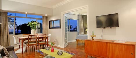 Departamento de lujo, vista al mar | 2 habitaciones, tabla de planchar con plancha y wifi gratis