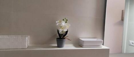 Dusche, Haartrockner, Bidet, Handtücher