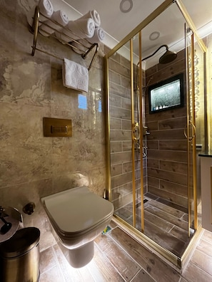 Shower, hair dryer, bathrobes, slippers - Lily Mansion (Istanbul)