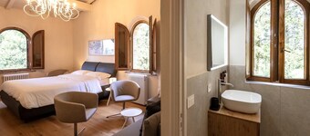 Charming double bedroom in cottage in enchanting Monteaperti with WiFi, AC