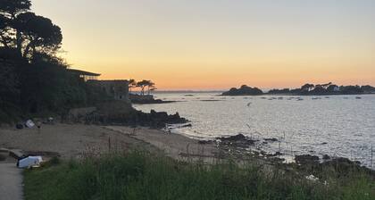 Maison mitoyenne vue sur mer en baie de Morlaix
