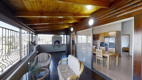Apartment, 1 Bedroom, Smoking, Balcony | Balcony. Cozy Wood Apartment With Great View to Nazareth