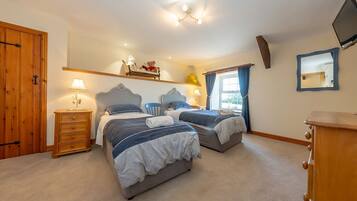 3 bedrooms, iron/ironing board, travel cot, WiFi