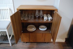 アパートメント シティビュー | 専用キッチン | 冷蔵庫、電子レンジ、オーブン、コンロ