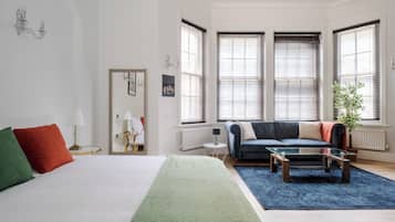 Premier Studio | Individually decorated, individually furnished, iron/ironing board