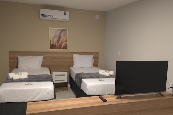 Desk, laptop workspace, free WiFi