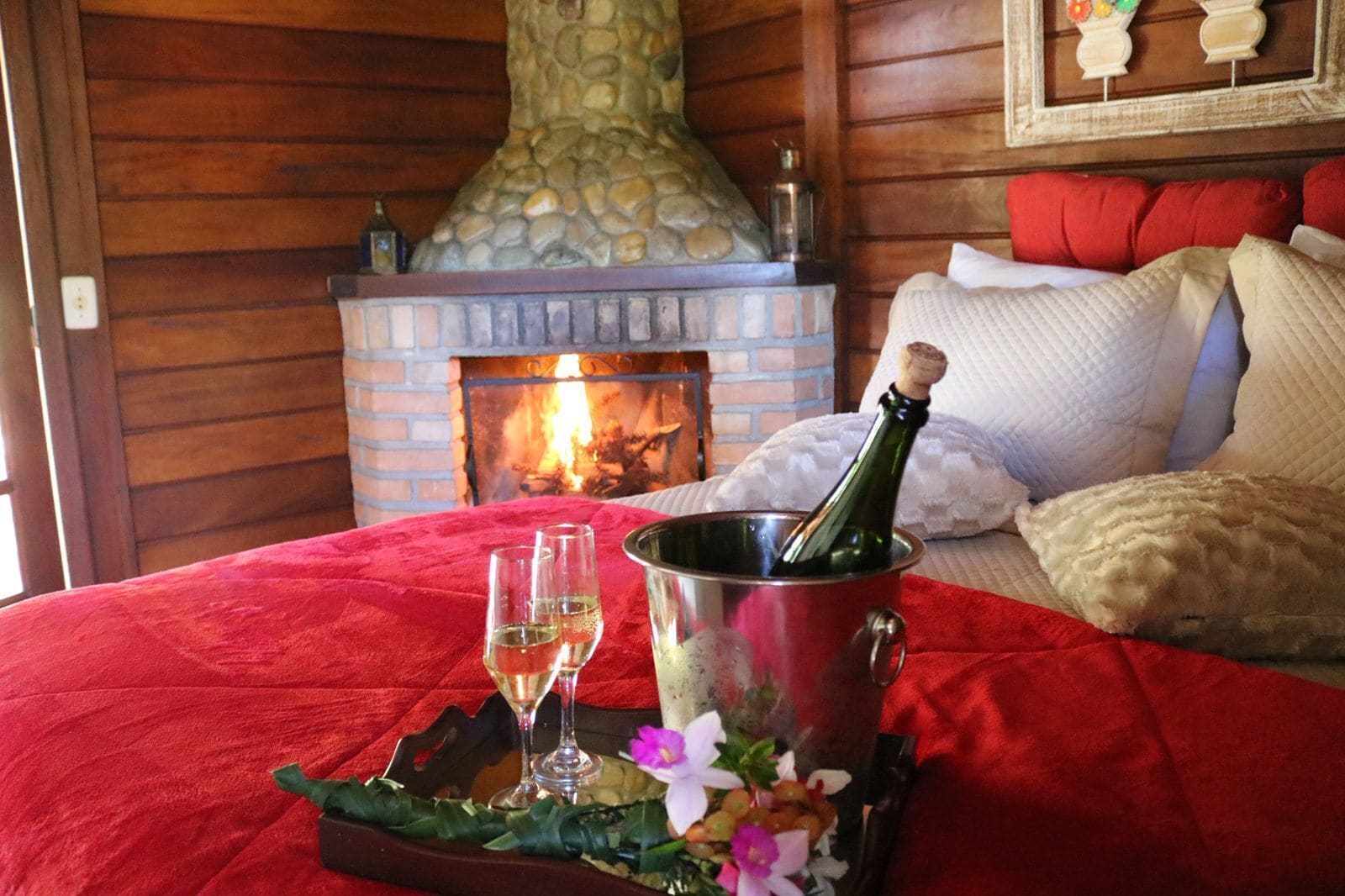 Chalet estándar, 1 cama Queen size, se aceptan mascotas, vista al jardín | Wifi gratis 