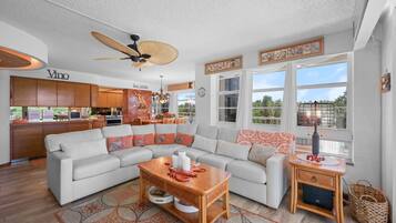 Condo, Multiple Beds (Rare walkout unit with private stairc) | Living area