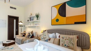 1 室のベッドルーム、WiFi、ベッドシーツ