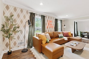 Smart TV, fireplace, video games, books