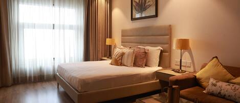 1 غرفة نوم ومكواة/لوح كي وواي فاي وملاءات أسرّة