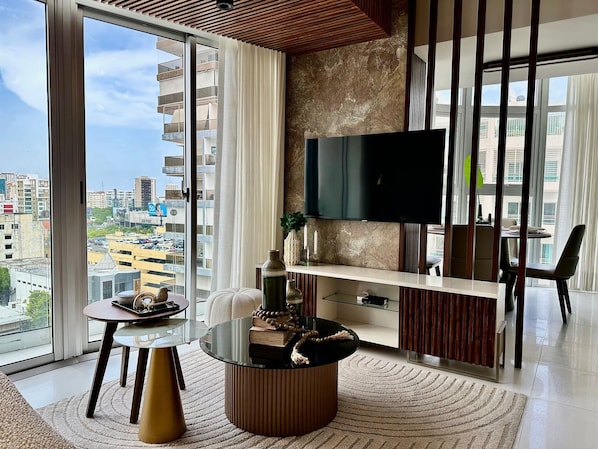 Deluxe Apartment | Living area - Shalom Residences By YellowKey (Santo Domingo)