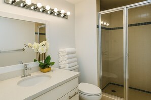 Free toiletries, hair dryer, towels, soap