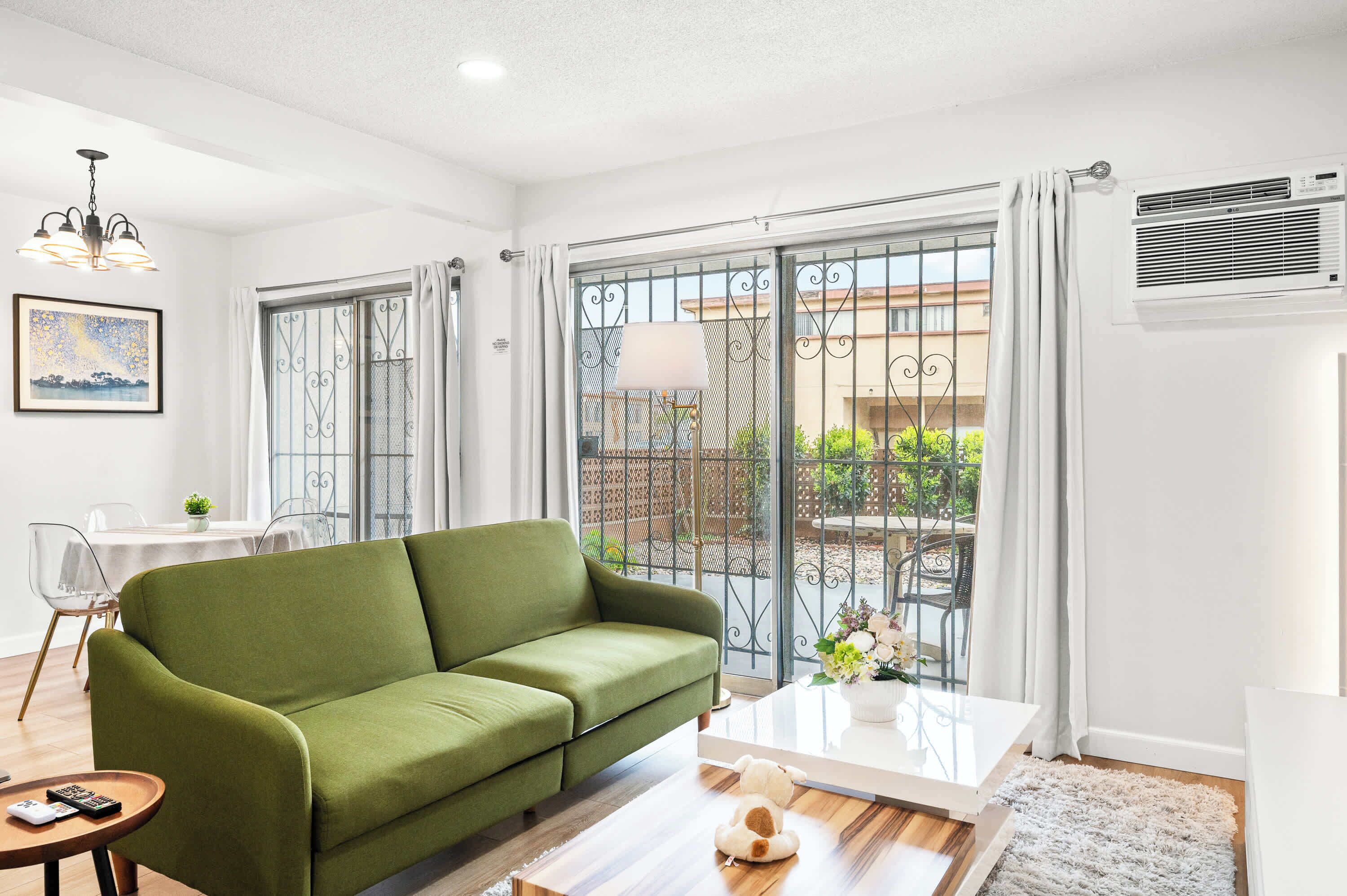 Apartment, Multiple Beds, Patio, Garden View (1179 Monterey Park) | Living area | 42-inch flat-screen TV with digital channels