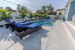 屋外プール、温水プール