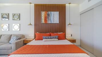 1 slaapkamer, een strijkplank/strijkijzer, gratis wifi, beddengoed