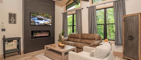 TV connectée, cheminée