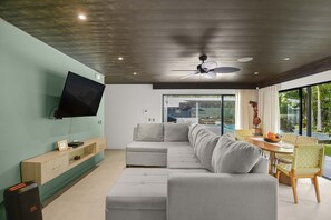 Smart TV, fireplace