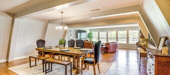 Fire Pit + BBQ: Lake Guntersville Family Home