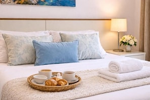 Classic Apartment, Kitchenette, Sea View | Desk, laptop workspace, blackout drapes, free WiFi
