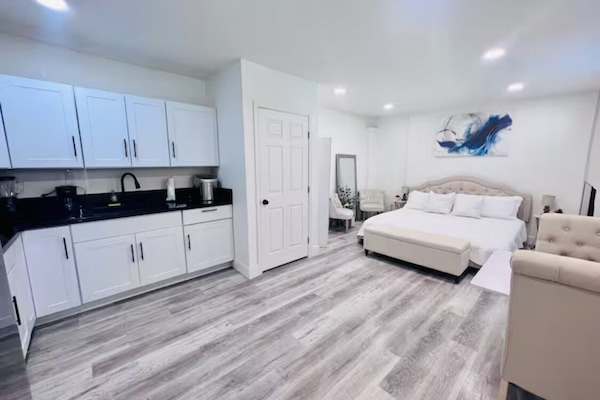 1 bedroom, iron/ironing board, travel crib, free WiFi