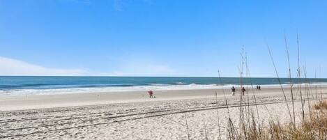 Chaises longues, serviettes de plage