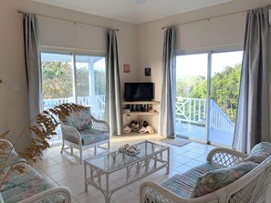 TV - Blue Skies, a Gorgeous Vacation House in Rainbow Bay, Eleuthera (James Cistern)