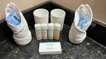 Hair dryer, towels