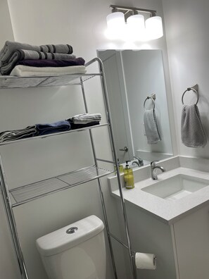 Hair dryer, towels, soap, shampoo - Very bright walkout basement Close to Mountains (Cochrane)