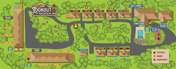 Property map - Lookout Mountain Cottage (Lookout Mountain)