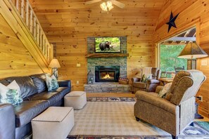 Télévision, cheminée