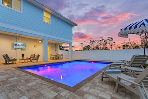 A heated pool