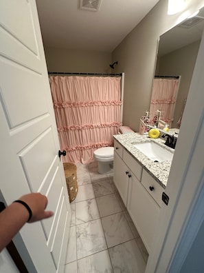 Towels, soap, toilet paper