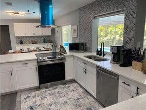 Microwave, oven, stovetop, dishwasher