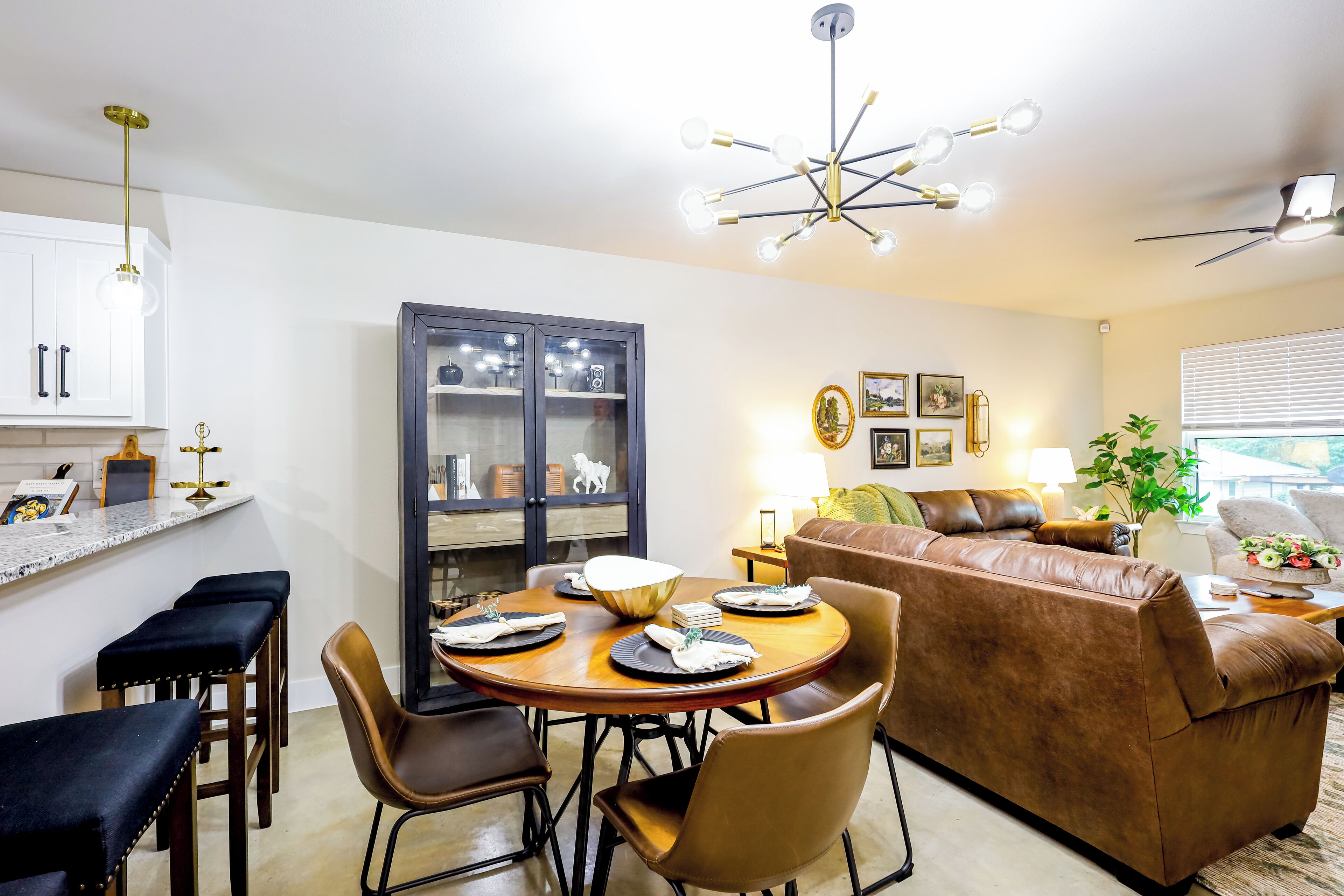 Stylish decor and bright lighting create the perfect gathering space