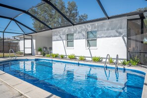 Outdoor pool, a heated pool