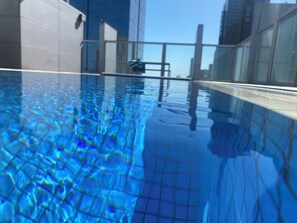 Piscine extérieure, piscine chauffée