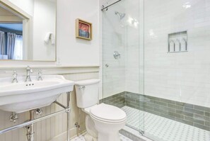 Ducha, secador de pelo y champú