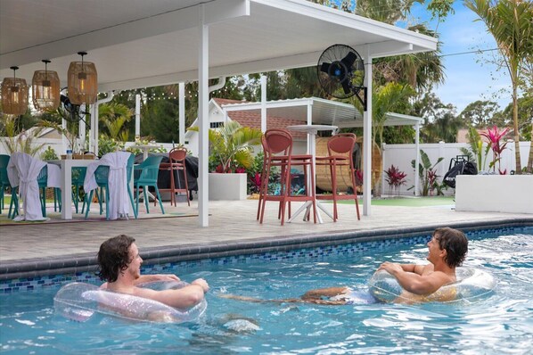 A heated pool