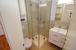 Een douche, een haardroger