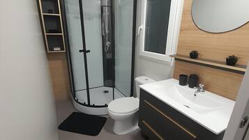 Shower, hair dryer